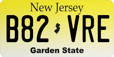 NJ license plate B82VRE
