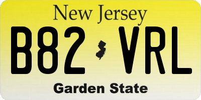NJ license plate B82VRL