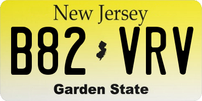 NJ license plate B82VRV
