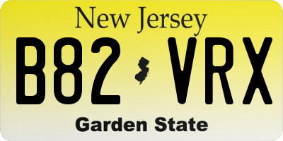 NJ license plate B82VRX