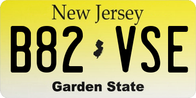 NJ license plate B82VSE