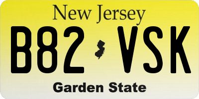 NJ license plate B82VSK