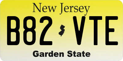 NJ license plate B82VTE