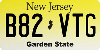 NJ license plate B82VTG