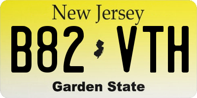 NJ license plate B82VTH