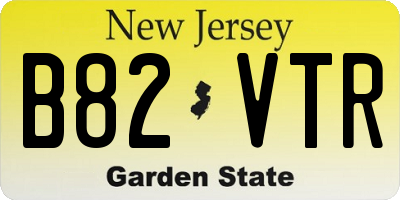 NJ license plate B82VTR