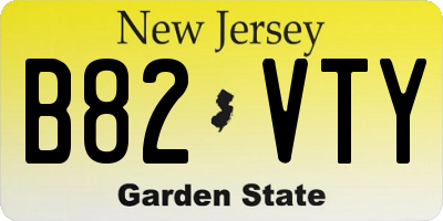 NJ license plate B82VTY