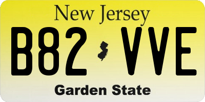 NJ license plate B82VVE
