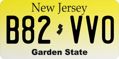 NJ license plate B82VVO