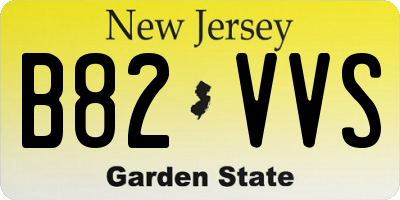 NJ license plate B82VVS
