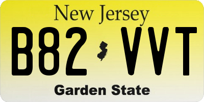 NJ license plate B82VVT