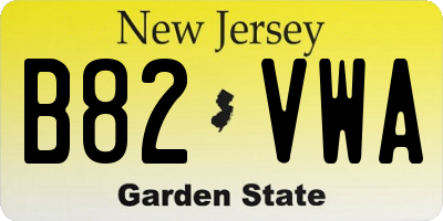 NJ license plate B82VWA