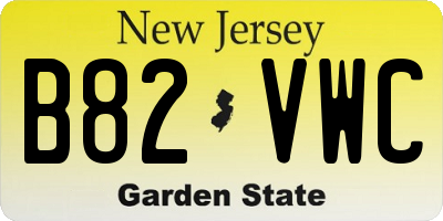 NJ license plate B82VWC