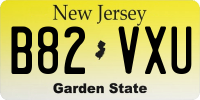 NJ license plate B82VXU