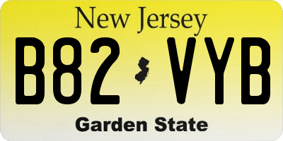 NJ license plate B82VYB