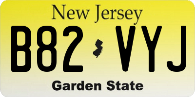 NJ license plate B82VYJ