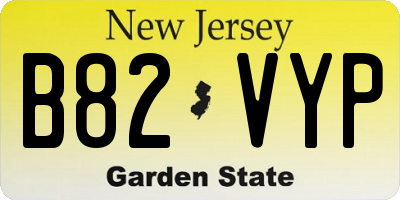 NJ license plate B82VYP