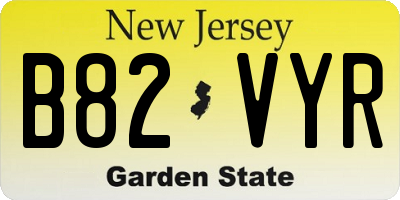 NJ license plate B82VYR