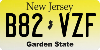 NJ license plate B82VZF
