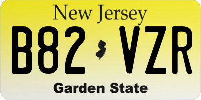 NJ license plate B82VZR
