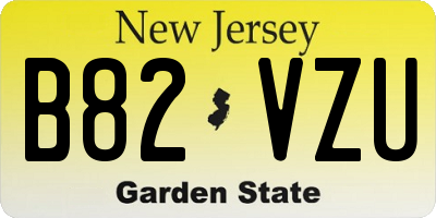 NJ license plate B82VZU