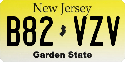 NJ license plate B82VZV