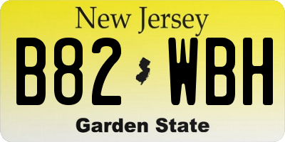 NJ license plate B82WBH
