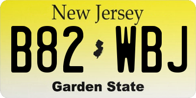 NJ license plate B82WBJ