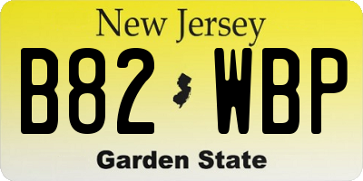 NJ license plate B82WBP