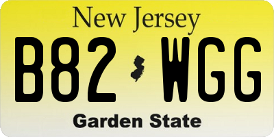 NJ license plate B82WGG