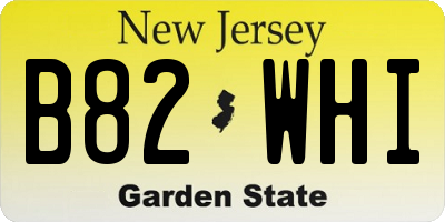 NJ license plate B82WHI
