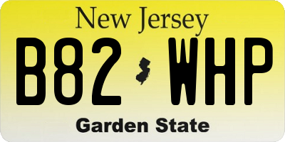 NJ license plate B82WHP