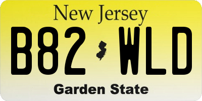 NJ license plate B82WLD