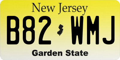 NJ license plate B82WMJ