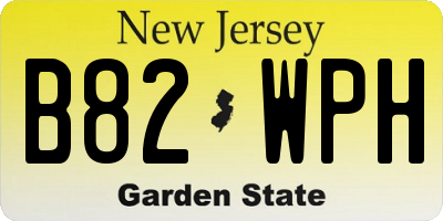NJ license plate B82WPH