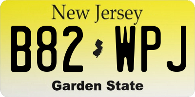 NJ license plate B82WPJ