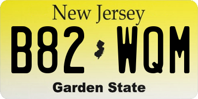 NJ license plate B82WQM