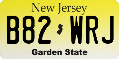 NJ license plate B82WRJ