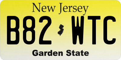 NJ license plate B82WTC