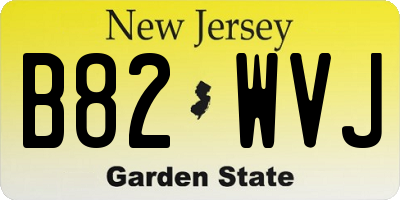 NJ license plate B82WVJ