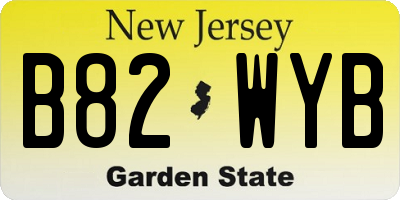 NJ license plate B82WYB