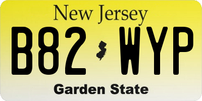 NJ license plate B82WYP
