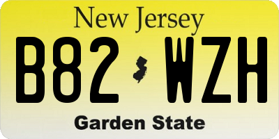 NJ license plate B82WZH