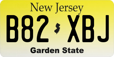 NJ license plate B82XBJ