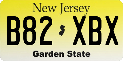 NJ license plate B82XBX