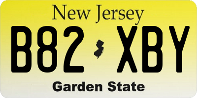 NJ license plate B82XBY