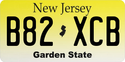 NJ license plate B82XCB
