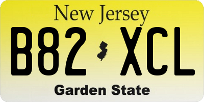 NJ license plate B82XCL