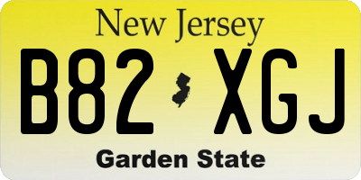 NJ license plate B82XGJ