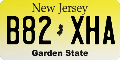 NJ license plate B82XHA